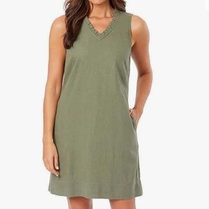 Briggs linen blend dress